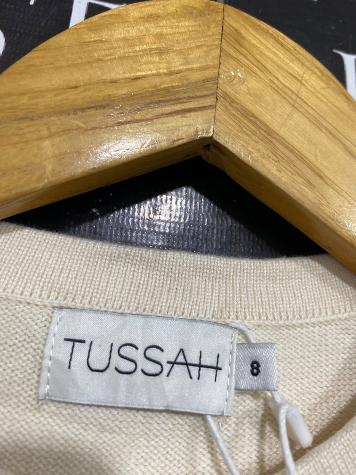 TUSSAH |S| BUST 12| A63| CREAM SNAP-FRONT TECHNICAL UTILITY TANK TOP
