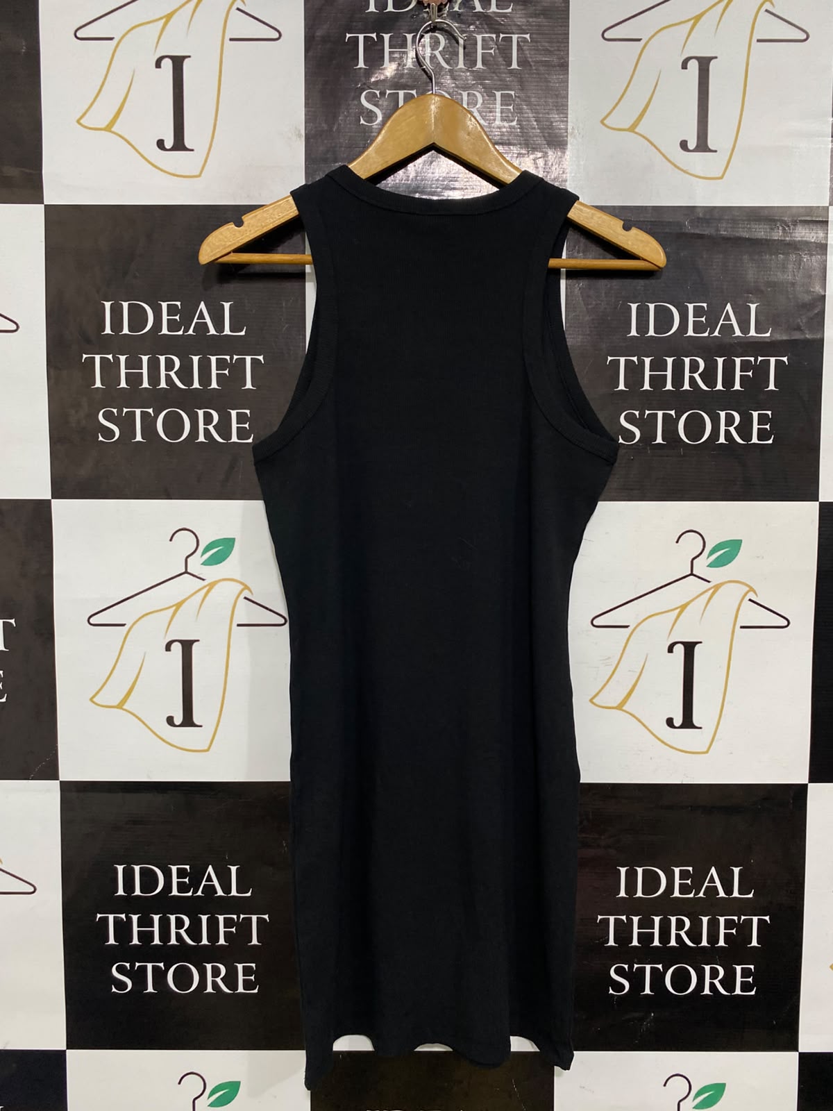 ANKO |M| BUST 17| A63| BLACK RIBBED CREWNECK TECHNICAL UTILITY DRESS