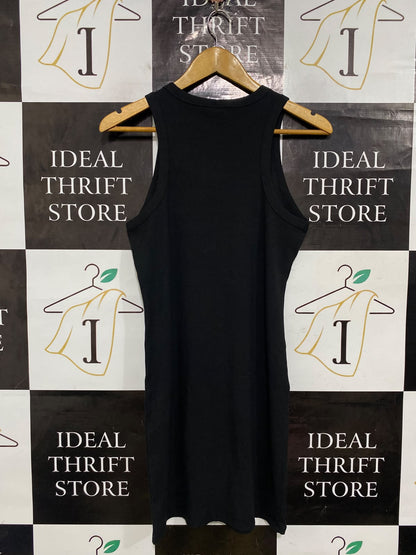 ANKO |M| BUST 17| A63| BLACK RIBBED CREWNECK TECHNICAL UTILITY DRESS