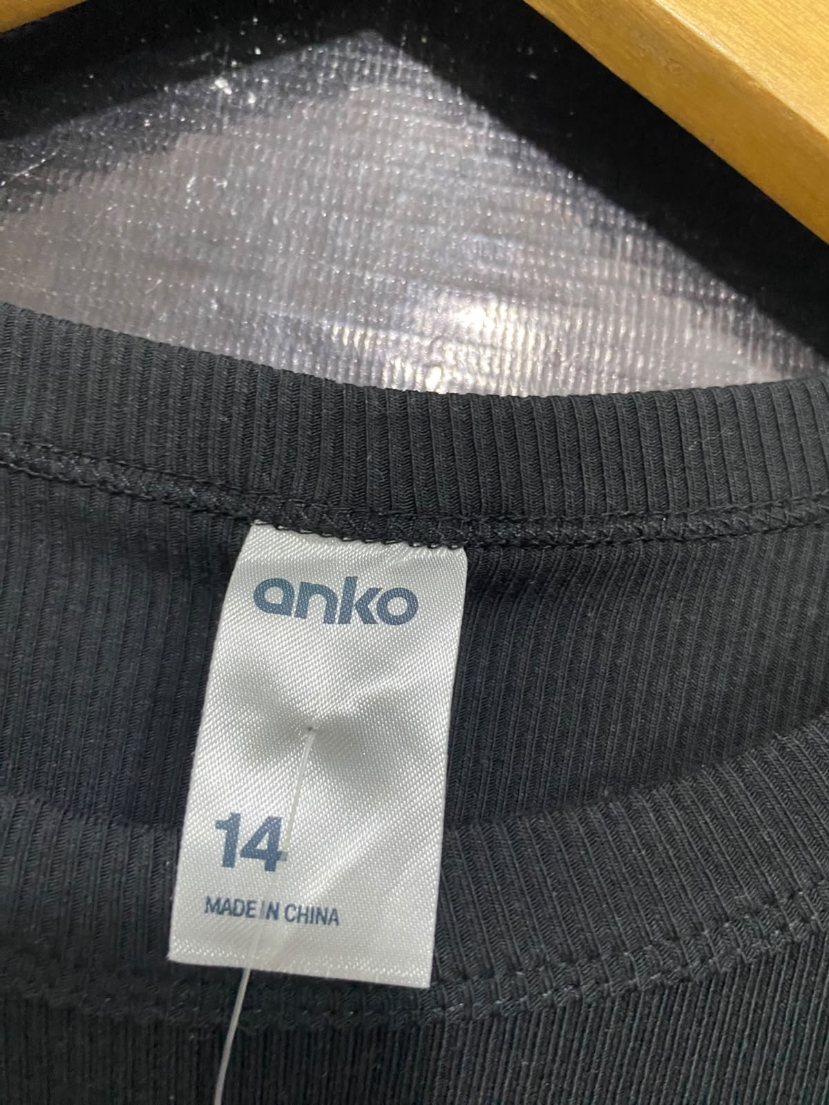 ANKO |M| BUST 17| A63| BLACK RIBBED CREWNECK TECHNICAL UTILITY DRESS