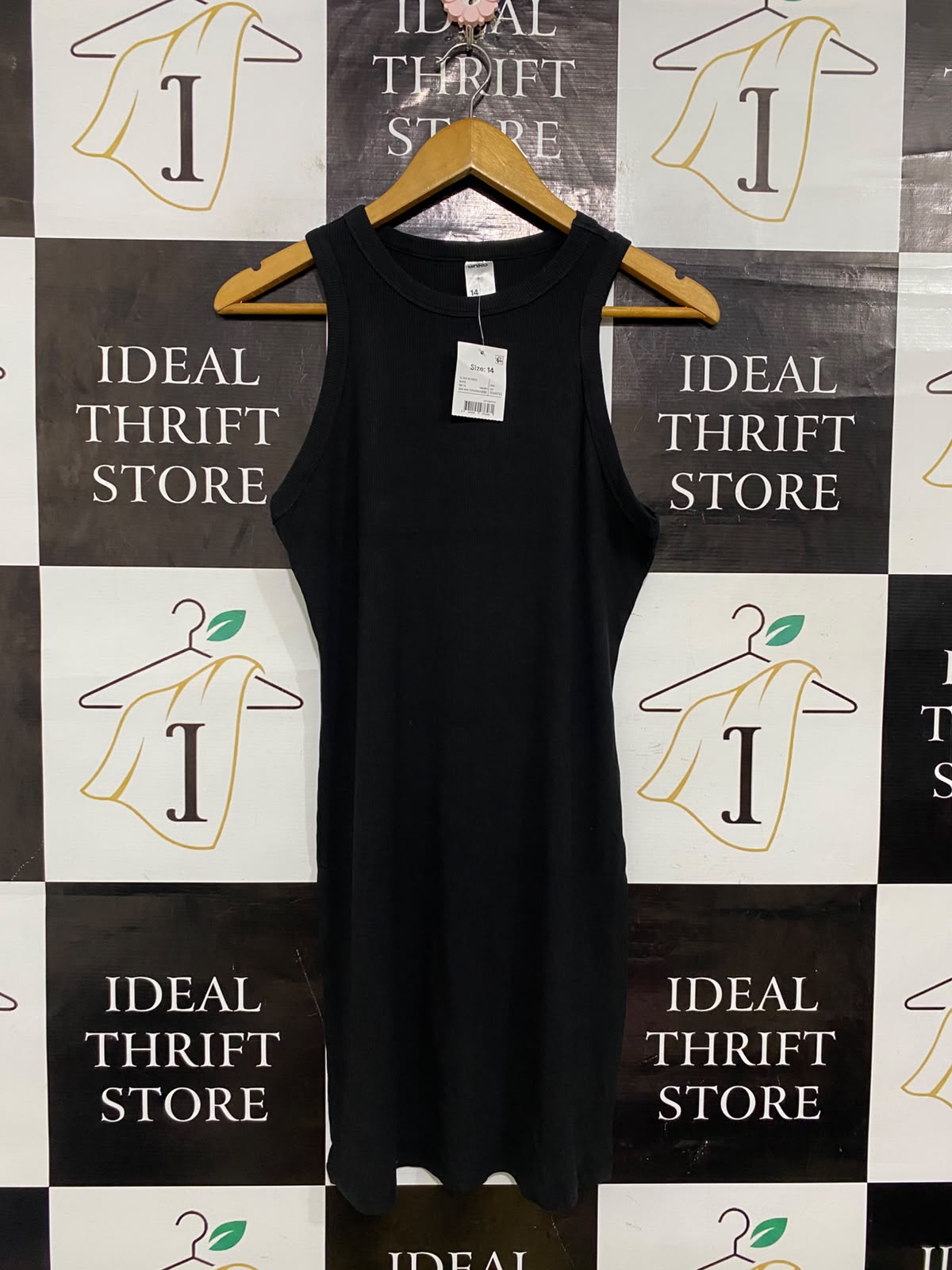 ANKO |M| BUST 17| A63| BLACK RIBBED CREWNECK TECHNICAL UTILITY DRESS