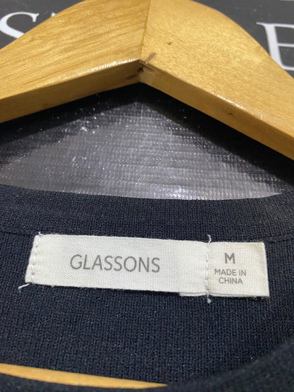GLASSONS |M| BUST 13| A63| BLACK RIBBED HIGH-NECK TECHNICAL UTILITY CROP TOP