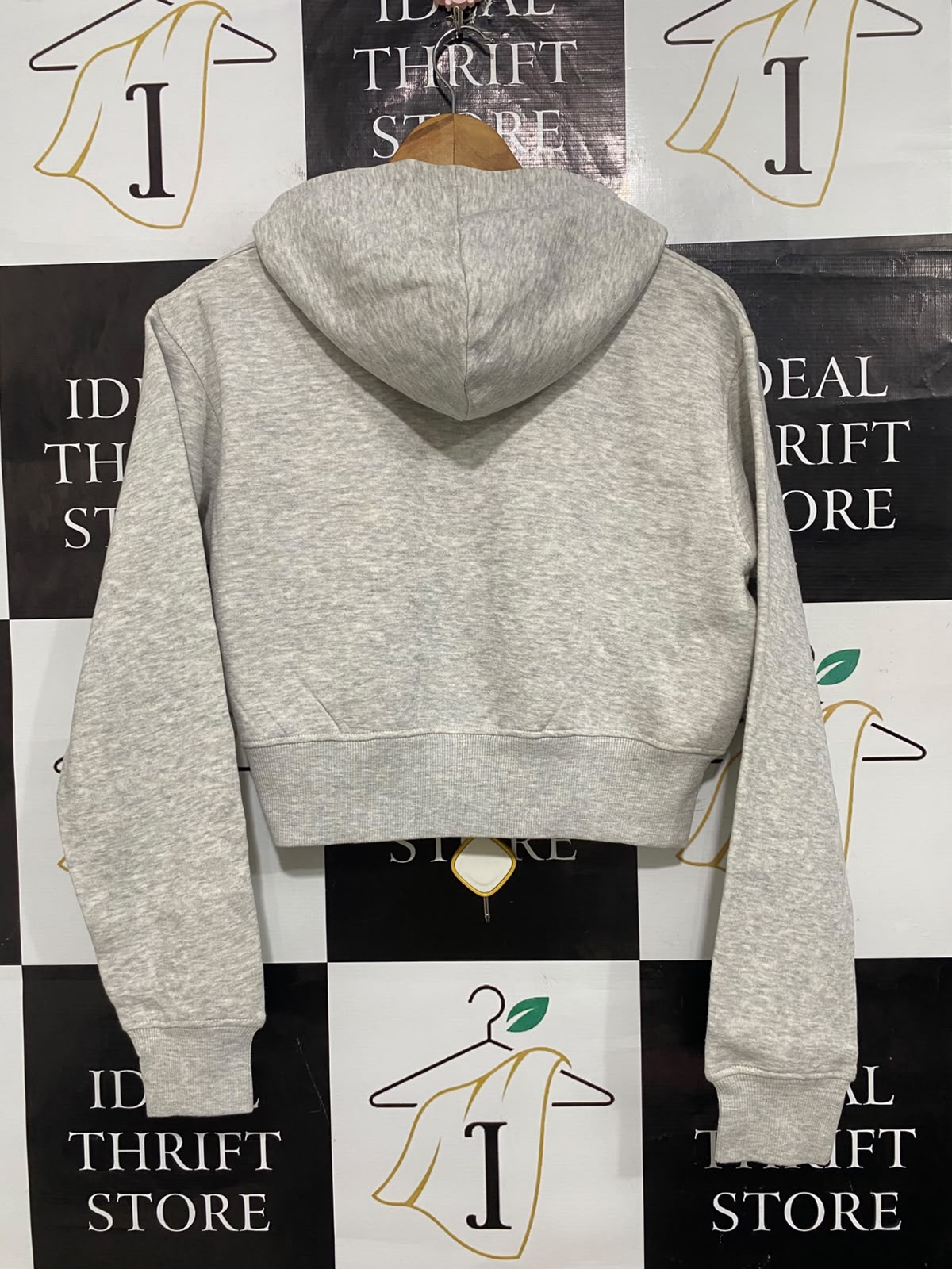 REFUGE |S| BUST 20| A63| GREY CROPPED TECHNICAL UTILITY HOODIE