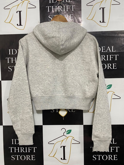 REFUGE |S| BUST 20| A63| GREY CROPPED TECHNICAL UTILITY HOODIE