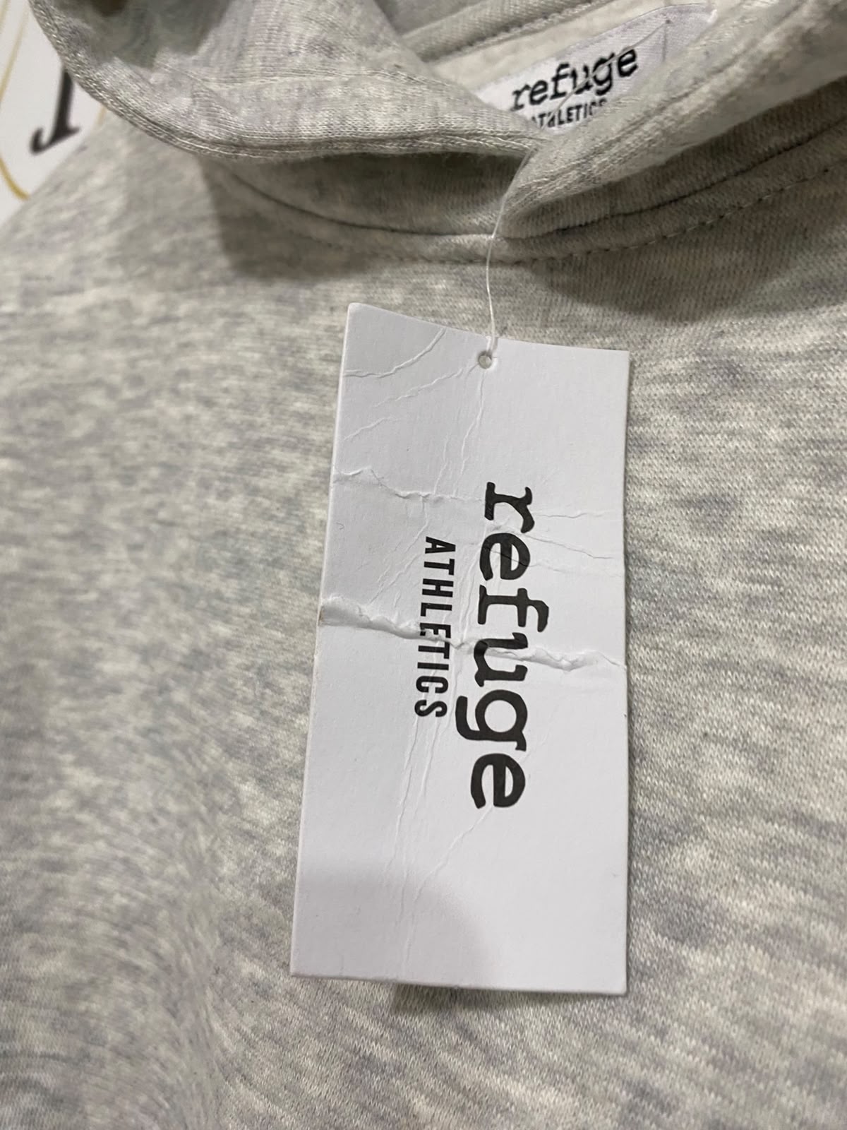 REFUGE |S| BUST 20| A63| GREY CROPPED TECHNICAL UTILITY HOODIE