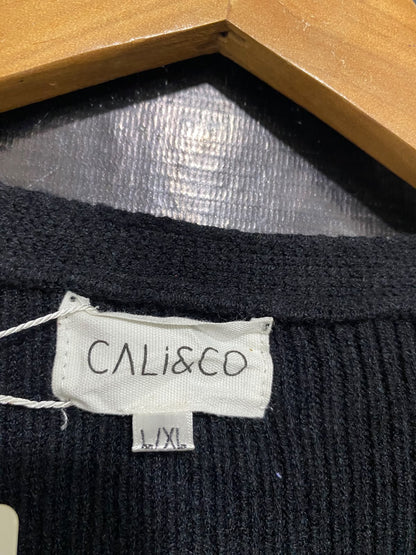CALI & CO |L/XL| BUST 23| A63| MULTI-COLOR STRIPED OPEN-FRONT TECHNICAL UTILITY CARDIGANS