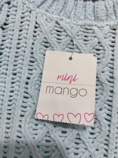 MANGO |XS| BUST 14| A63| LIGHT BLUE CABLE-KNIT TECHNICAL UTILITY SWEATER