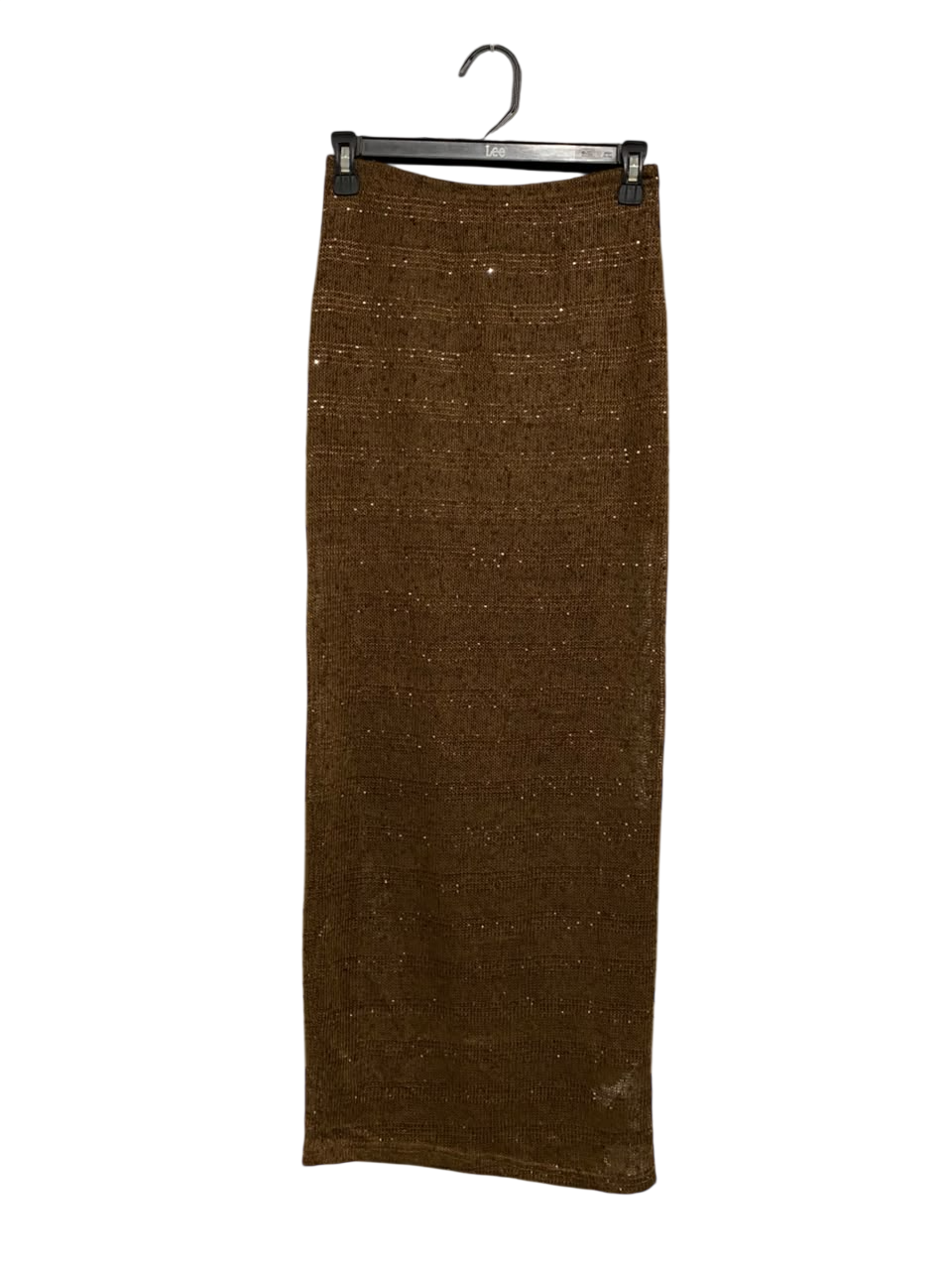 MUSERA |S| WAIST 26| A64| BRONZE METALLIC SHIMMER MAXI TECHNICAL UTILITY SKIRT