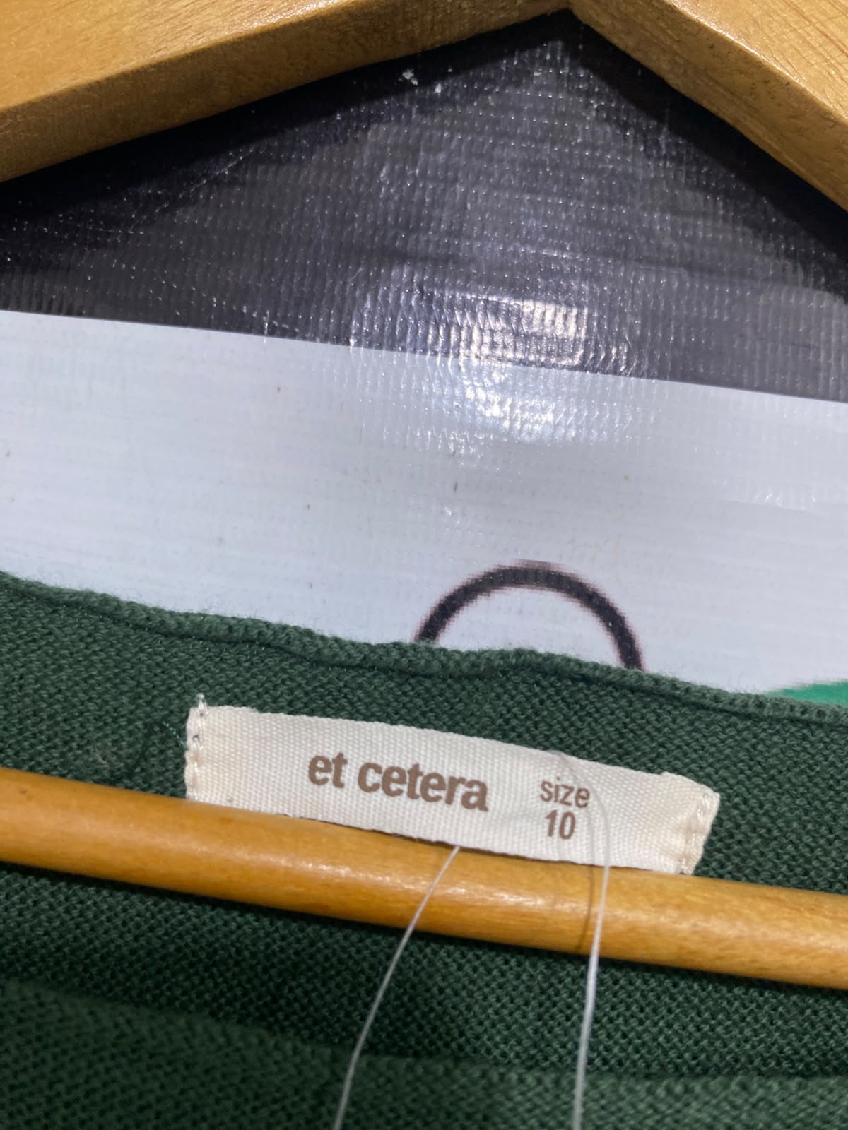 ET CETERA |M| BUST 29| A65| DARK GREEN OVERSIZED PONCHO-STYLE TECHNICAL UTILITY TOP