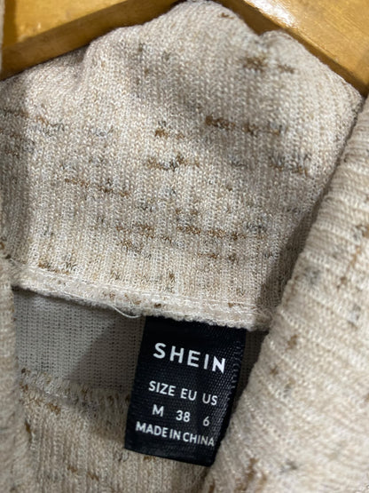 SHEIN |M| BUST 20| A65| HEATHER BEIGE TURTLENECK LONG-SLEEVE TECHNICAL UTILITY MIDI DRESS