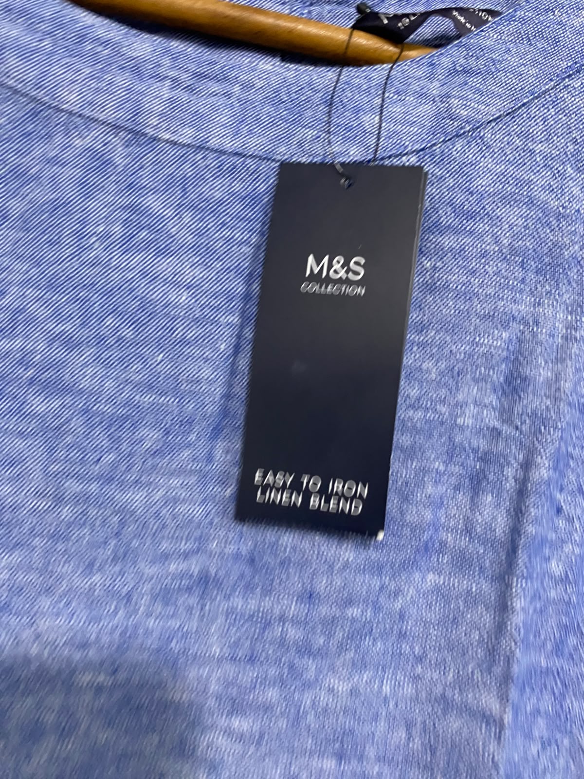 M&S |M| BUST 18| A65| BLUE CREWNECK SHORT-SLEEVE TECHNICAL UTILITY DRESS