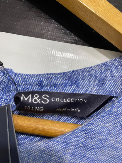M&S |M| BUST 18| A65| BLUE CREWNECK SHORT-SLEEVE TECHNICAL UTILITY DRESS