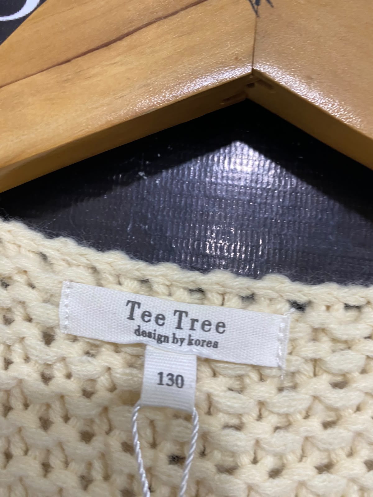 TEE TREE |XS| BUST 13|A64| CREAM CHUNKY KNIT SLEEVELESS TECHNICAL UTILITY TANK TOP