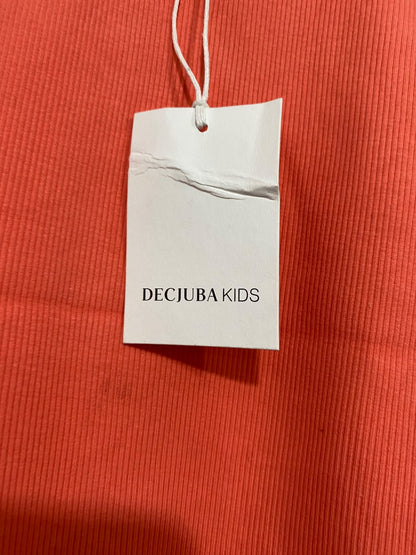 DECJUBA KIDS |XS| BUST 14| A64| CORAL RIBBED CREWNECK TECHNICAL UTILITY TANK TOP