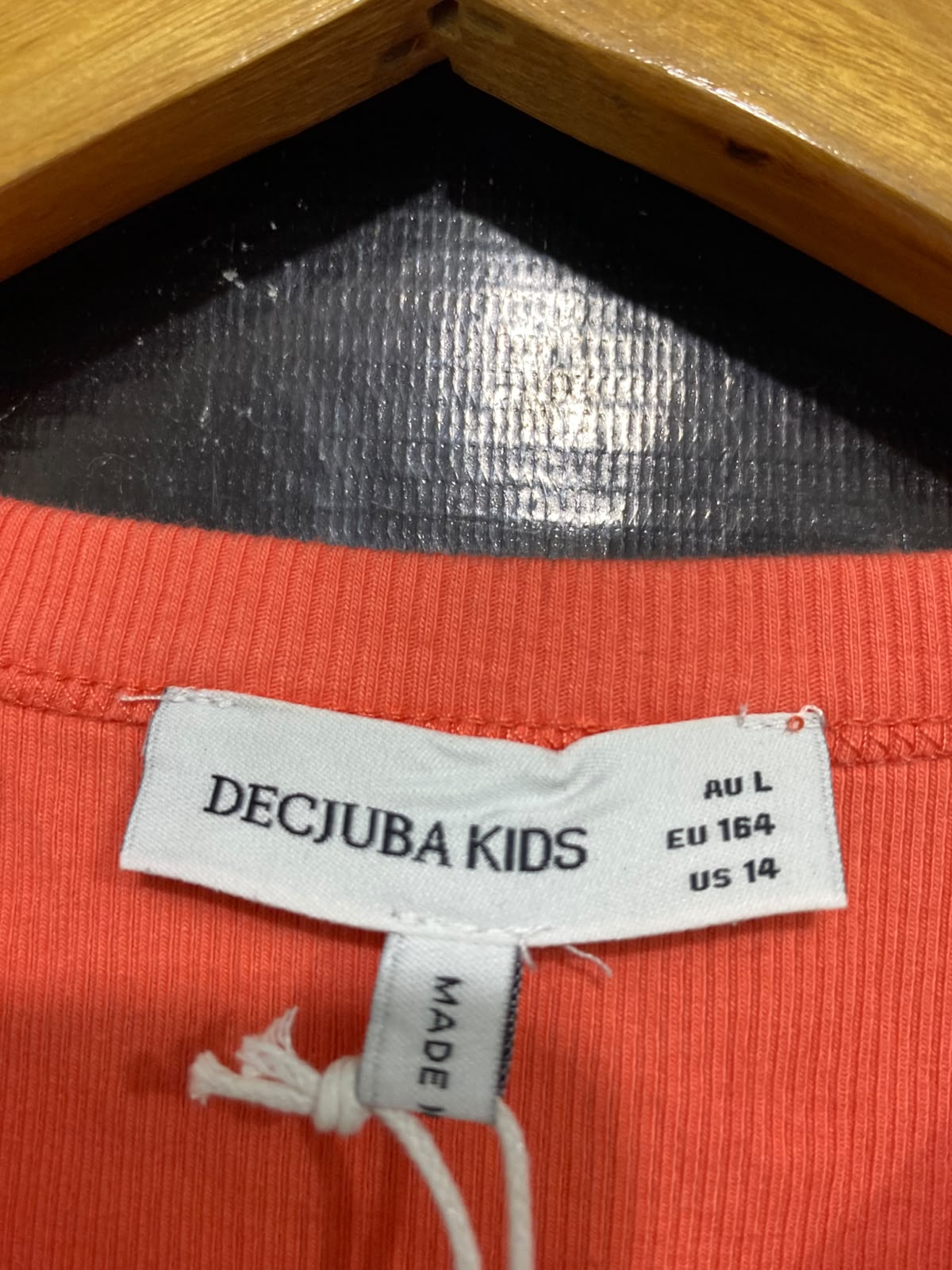 DECJUBA KIDS |XS| BUST 14| A64| CORAL RIBBED CREWNECK TECHNICAL UTILITY TANK TOP