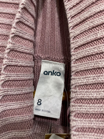 ANKO |XS| BUST 15| A64| MAUVE FULL-ZIP HIGH-COLLAR LONG-SLEEVE TECHNICAL UTILITY CROP SWEATER