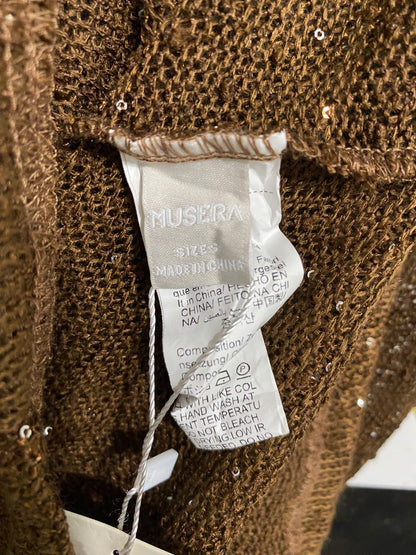 MUSERA |S| WAIST 26| A64| BRONZE METALLIC SHIMMER MAXI TECHNICAL UTILITY SKIRT