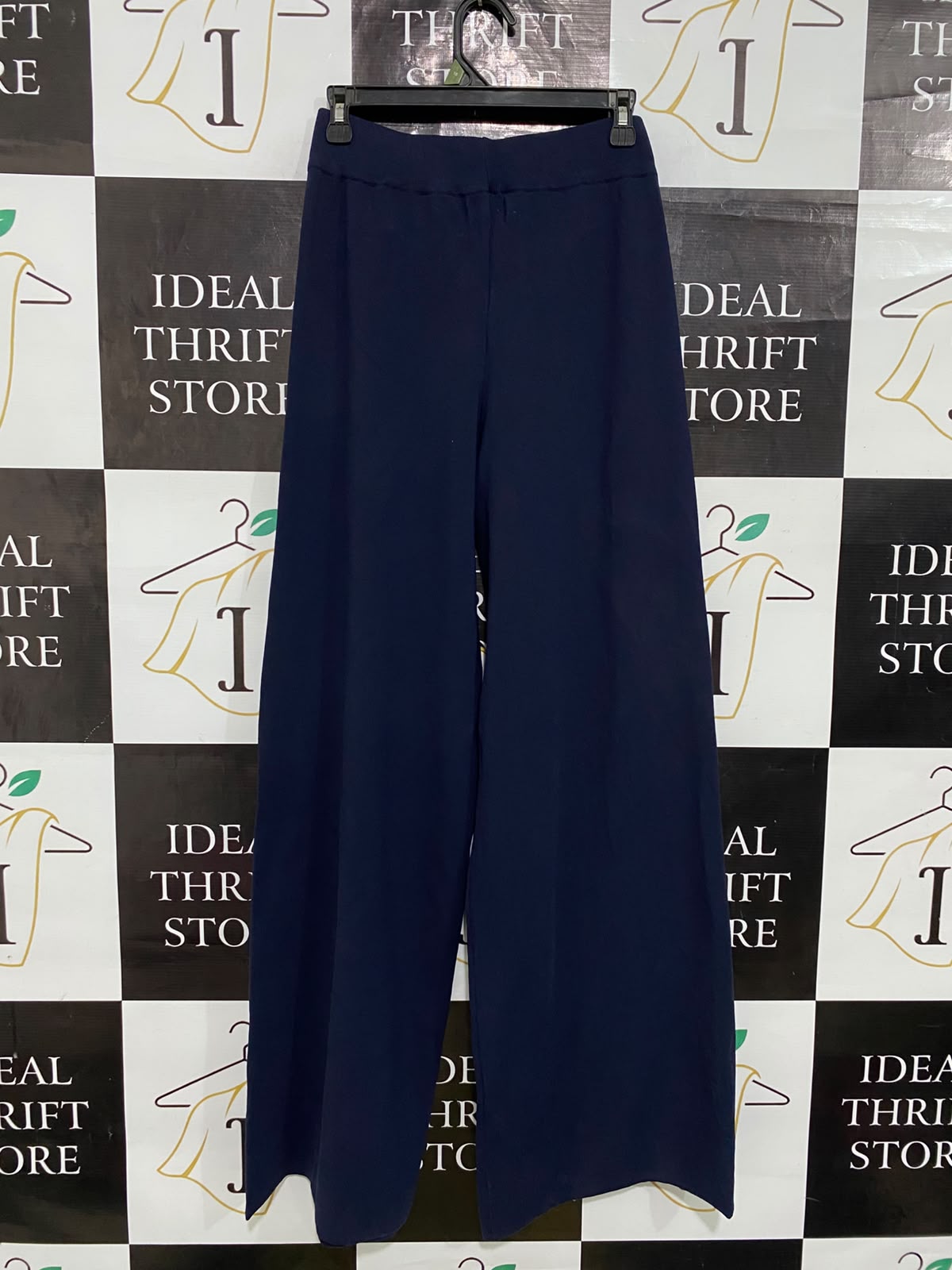 DISSH |S| WAIST 26| A64| NAVY BLUE WIDE-LEG TECHNICAL UTILITY PANTS