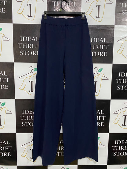 DISSH |S| WAIST 26| A64| NAVY BLUE WIDE-LEG TECHNICAL UTILITY PANTS