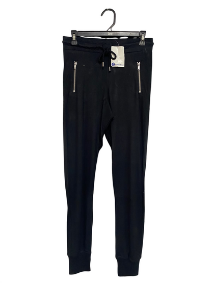 B COLLECTION |M| WAIST 28| A65| BLACK ZIPPER-POCKET  JOGGER PANTS