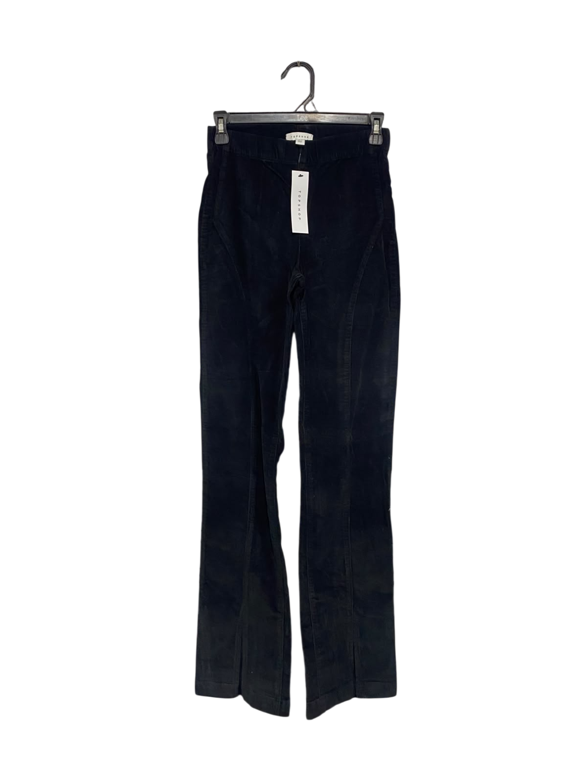 TOPSHOP |S| WAIST 26| A65| BLACK HIGH-WAISTED SEAMED  PANTS