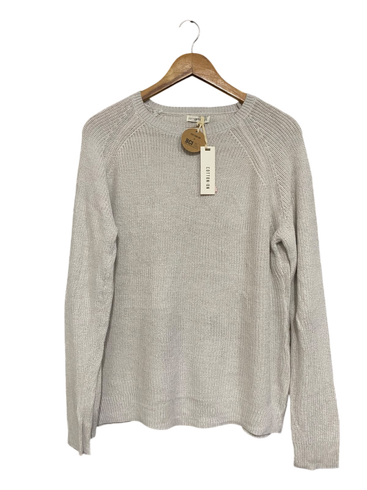 COTTON ON |L| BUST 21| A65| GREY MARLED RAGLAN LONG-SLEEVE  SWEATER