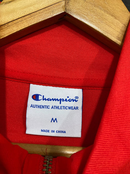 CHAMPION |M| BUST 23| A66| RED QUARTER-ZIP LONG-SLEEVE TECHNICAL UTILITY SWEATSHIRT