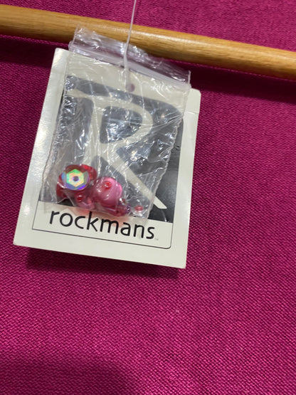 ROCKMANS |XL| BUST 20| A65| MAGENTA EMBELLISHED BUTTON-UP LONG-SLEEVE  CARDIGAN