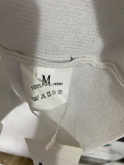 RD |M| BUST 17| A65| WHITE GOLD-BUTTON SHORT-SLEEVE MINI DRESS