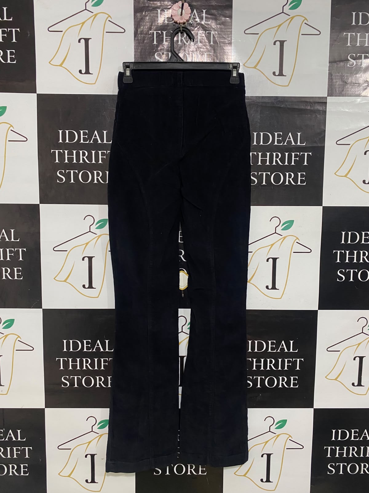 TOPSHOP |S| WAIST 26| A65| BLACK HIGH-WAISTED SEAMED  PANTS