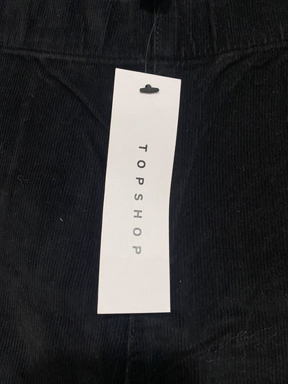 TOPSHOP |S| WAIST 26| A65| BLACK HIGH-WAISTED SEAMED  PANTS
