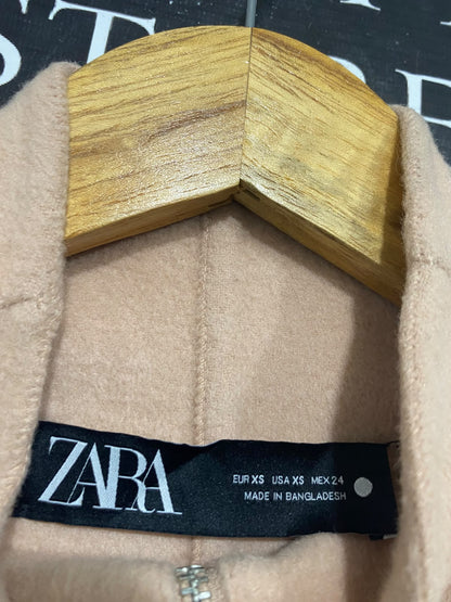 ZARA |XS| BUST 21| A65| CAMEL ZIP-UP JACKET