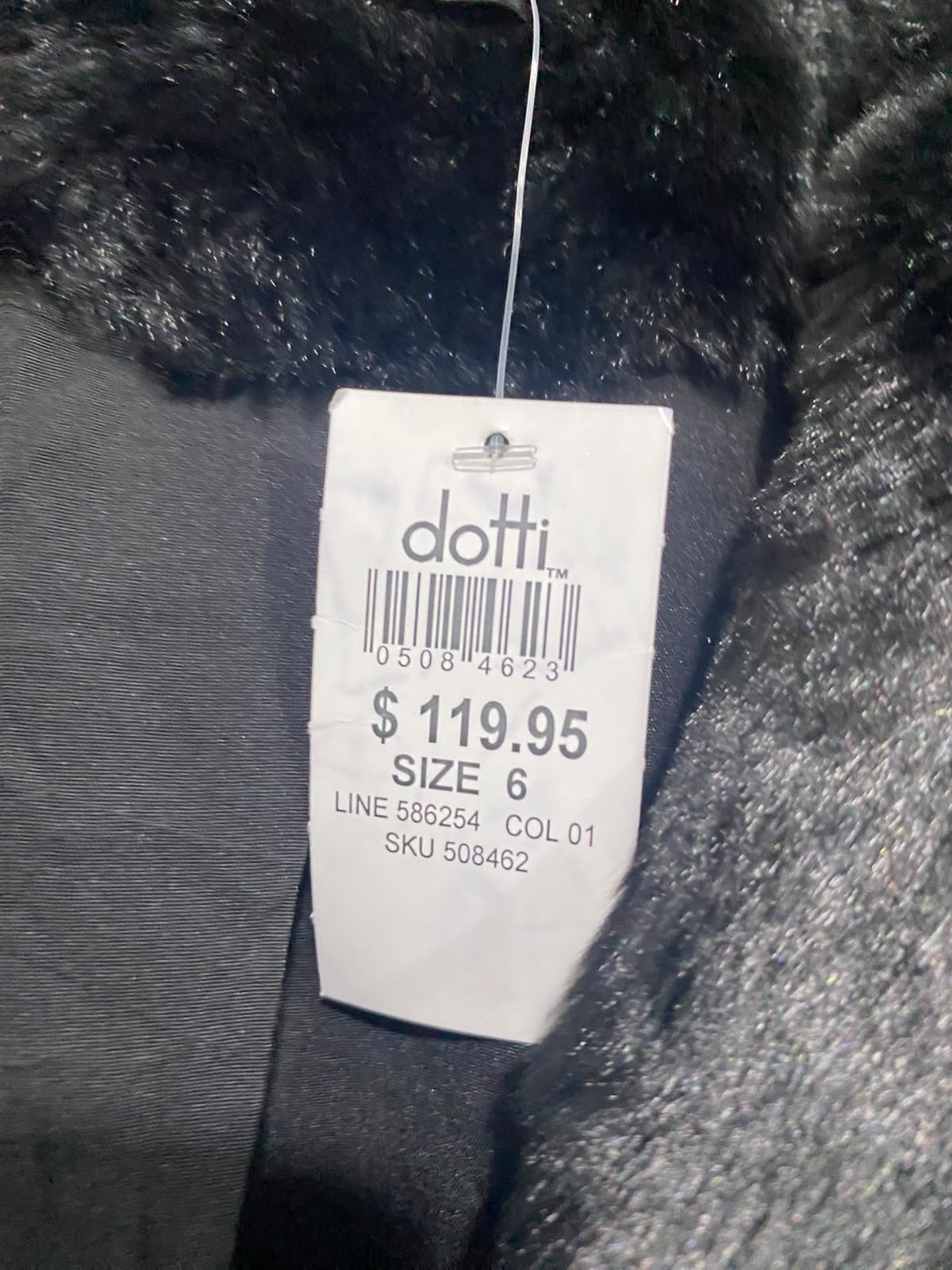 DOTTI |S| BUST 19| A65| BLACK FAUX-FUR  JACKET