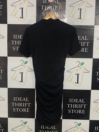 DAZIE |M| BUST 16| A65| BLACK RUCHED  MIDI DRESS