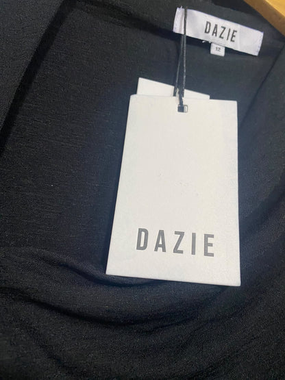 DAZIE |M| BUST 16| A65| BLACK RUCHED  MIDI DRESS