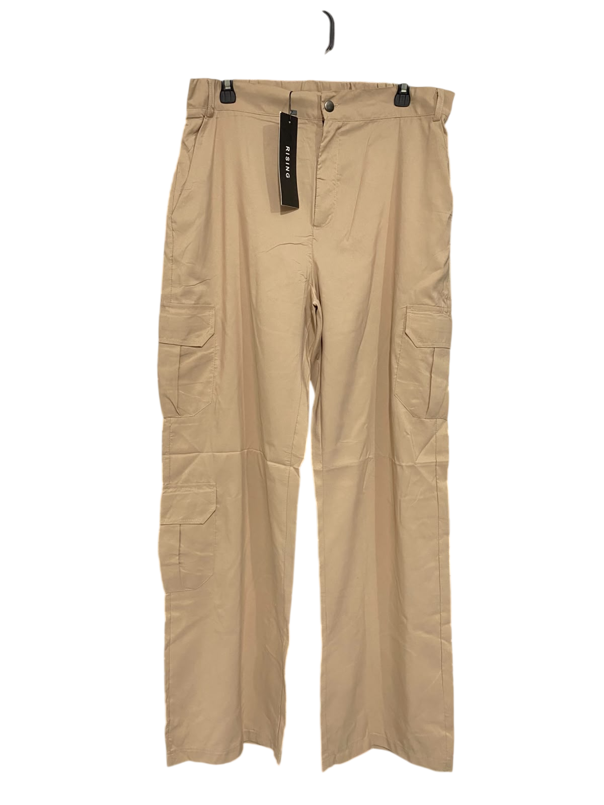 RISING |M| WAIST 34| A66| KHAKI MULTI-POCKET CARGO  TROUSERS