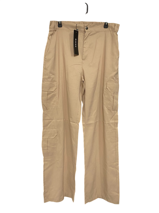 RISING |M| WAIST 34| A66| KHAKI MULTI-POCKET CARGO  TROUSERS