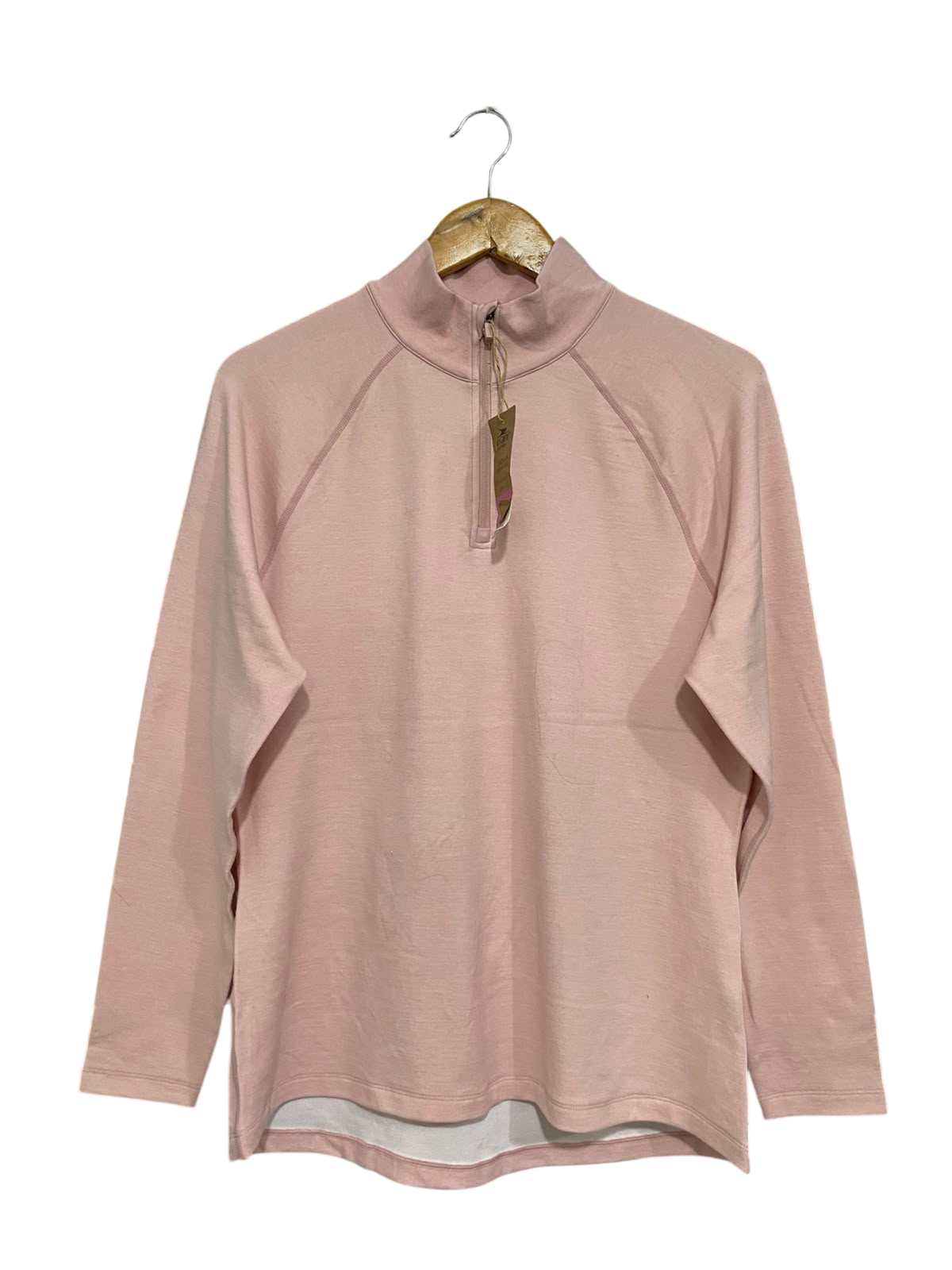 CRANE |XL| BUST 20| A66| PINK HALF-ZIP PULLOVER