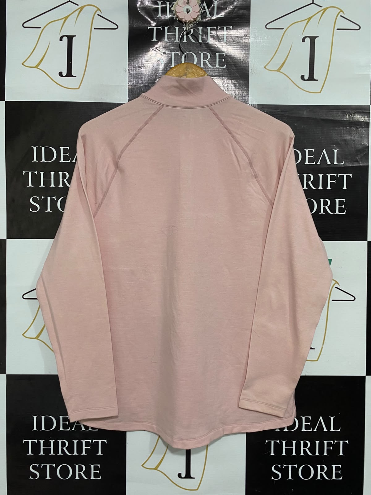 CRANE |XL| BUST 20| A66| PINK HALF-ZIP PULLOVER