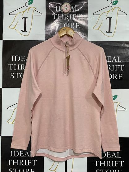 CRANE |XL| BUST 20| A66| PINK HALF-ZIP PULLOVER
