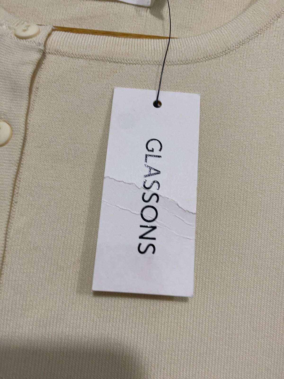GLASSONS |M| BUST 15| A66| BEIGE ASYMMETRICAL BUTTON-UP TANK TOP