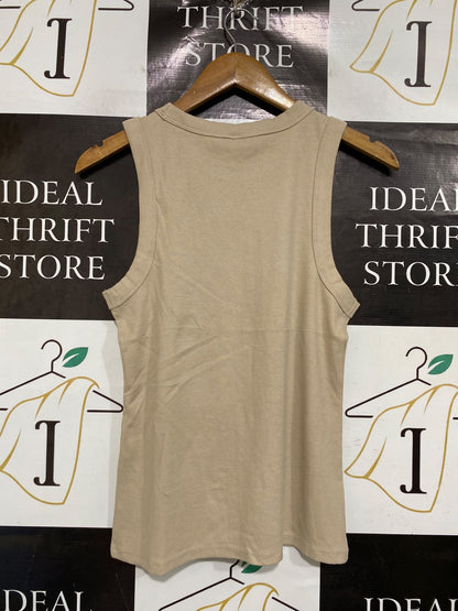 ANKO |S| BUST 15| A66| BEIGE RIBBED TANK TOP