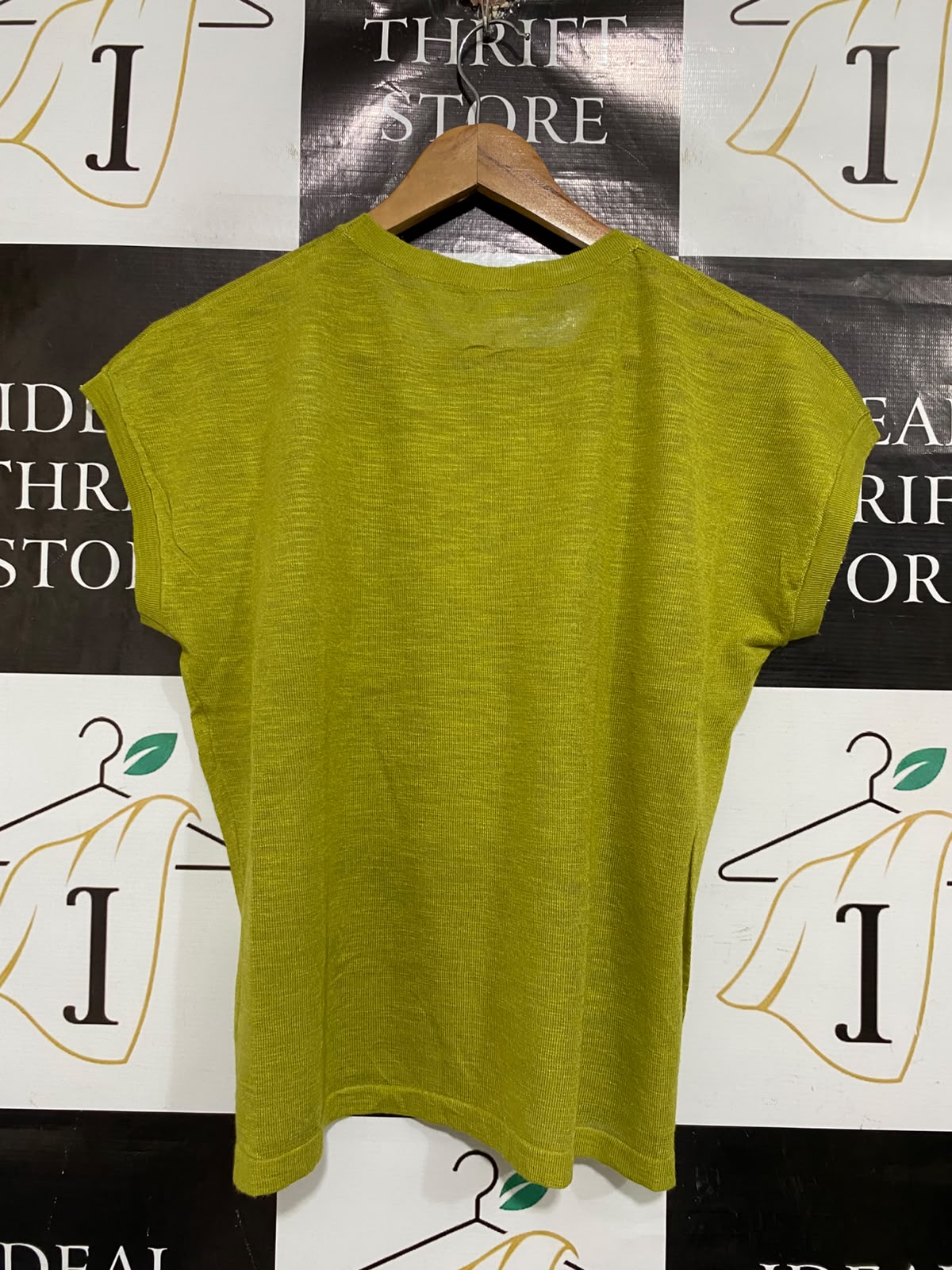 |M| BUST 21| A66| MINT GREEN RHINESTONE EMBELLISHED CAP-SLEEVE TOP
