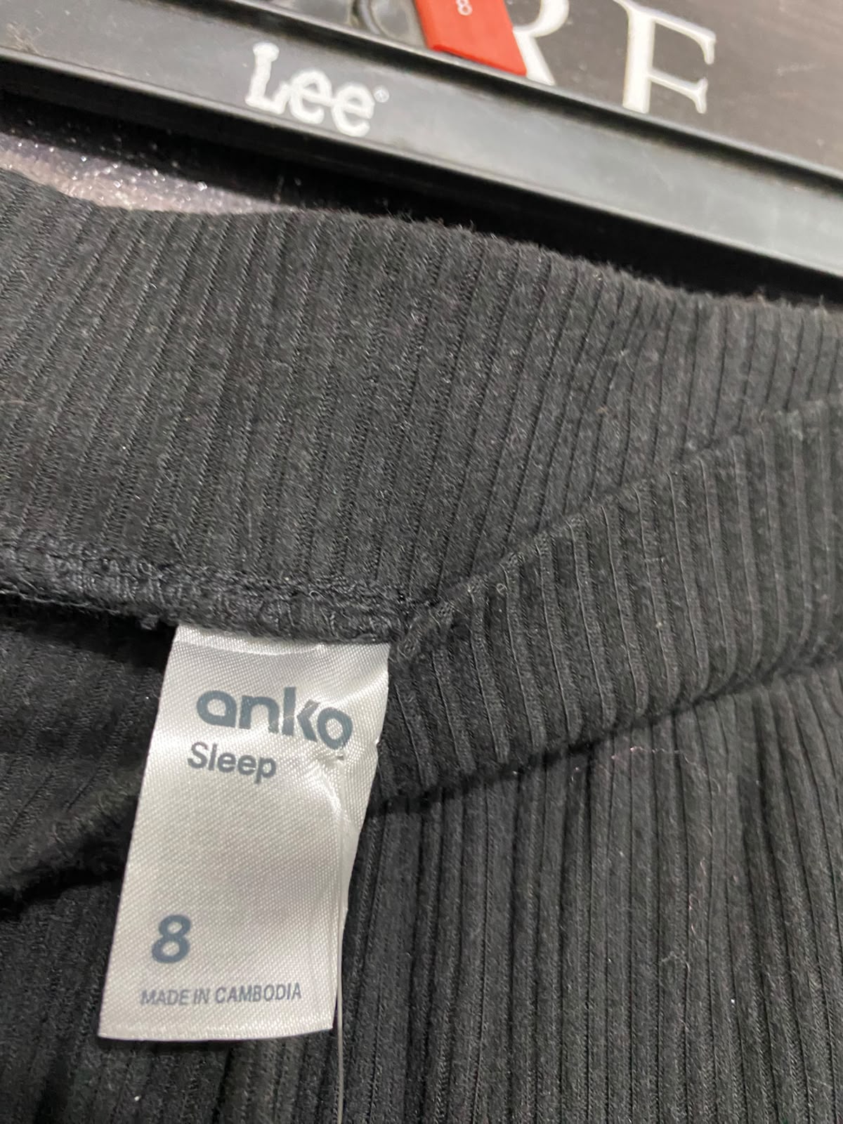 ANKO |S| WAIST 26| A66| BLACK WIDE-LEG RIBBED  PANTS