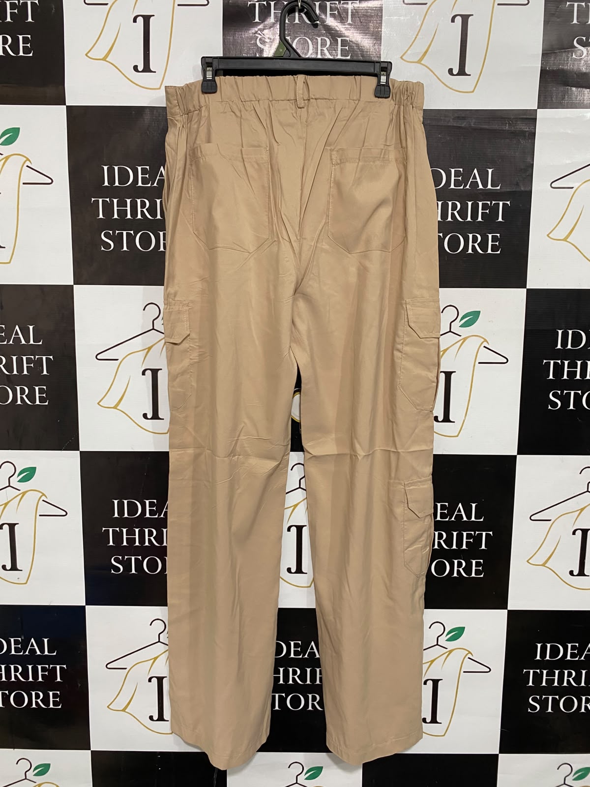 RISING |M| WAIST 34| A66| KHAKI MULTI-POCKET CARGO  TROUSERS