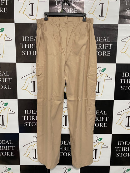 RISING |M| WAIST 34| A66| KHAKI MULTI-POCKET CARGO  TROUSERS