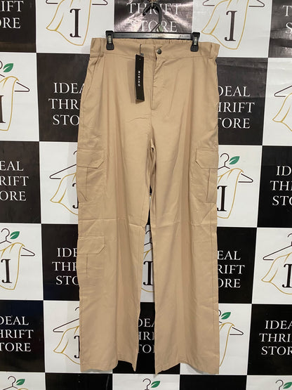 RISING |M| WAIST 34| A66| KHAKI MULTI-POCKET CARGO  TROUSERS