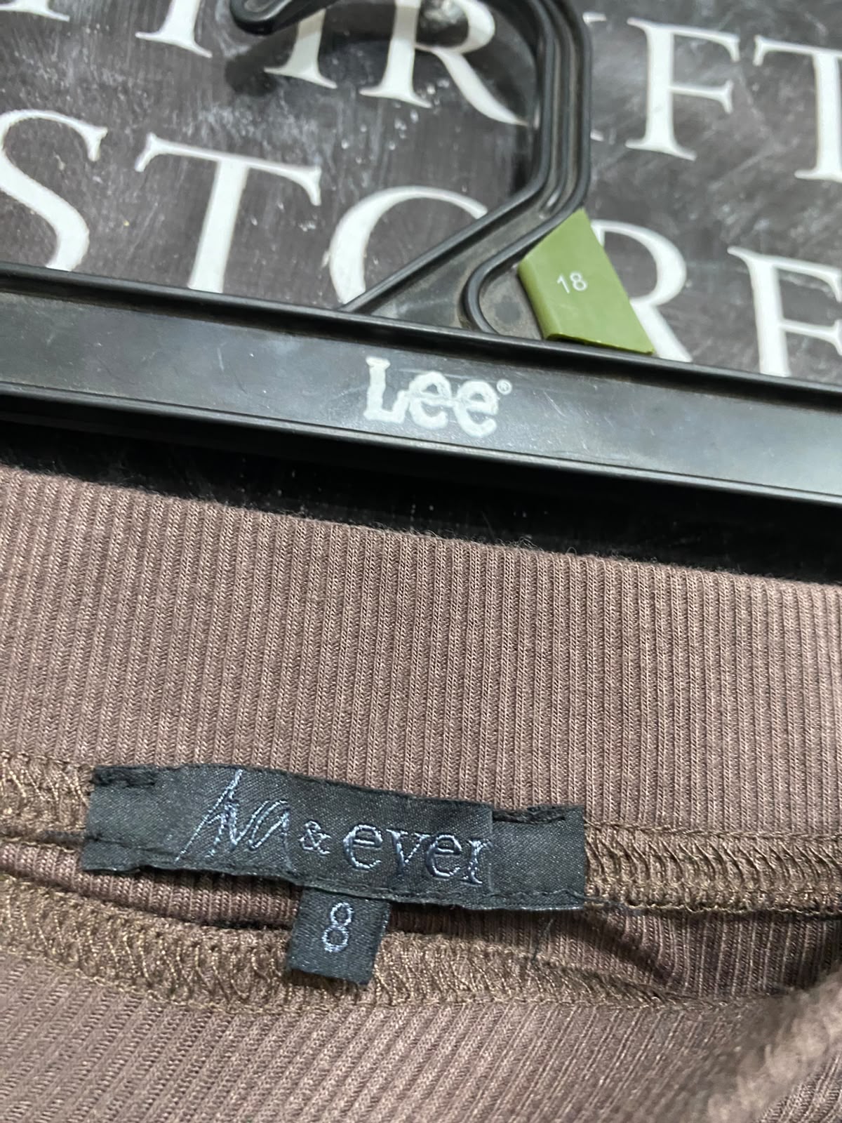 AVA & EVER |S| WAIST 26| A66| BROWN SIDE-RUCHED RIBBED MIDI SKIRT