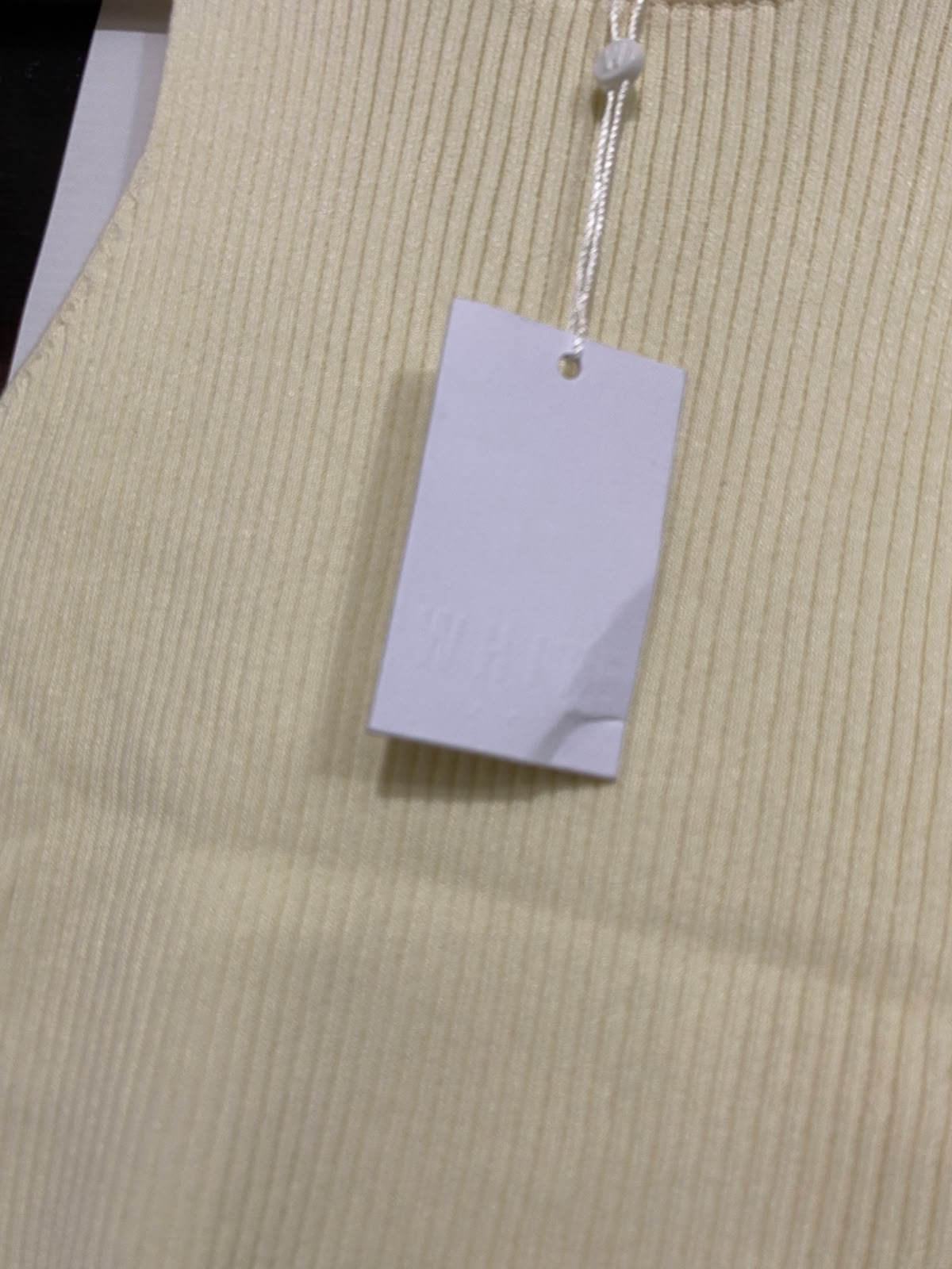 WHITE BY FTL |M| BUST 10| A66| WHITE MARKET CREWNECK RIBBED TANK TOP