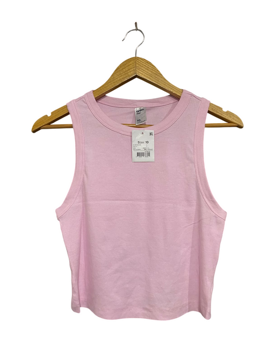 ANKO |S| BUST 15| A66| SOFT PINK RIBBED CROP TANK TOP